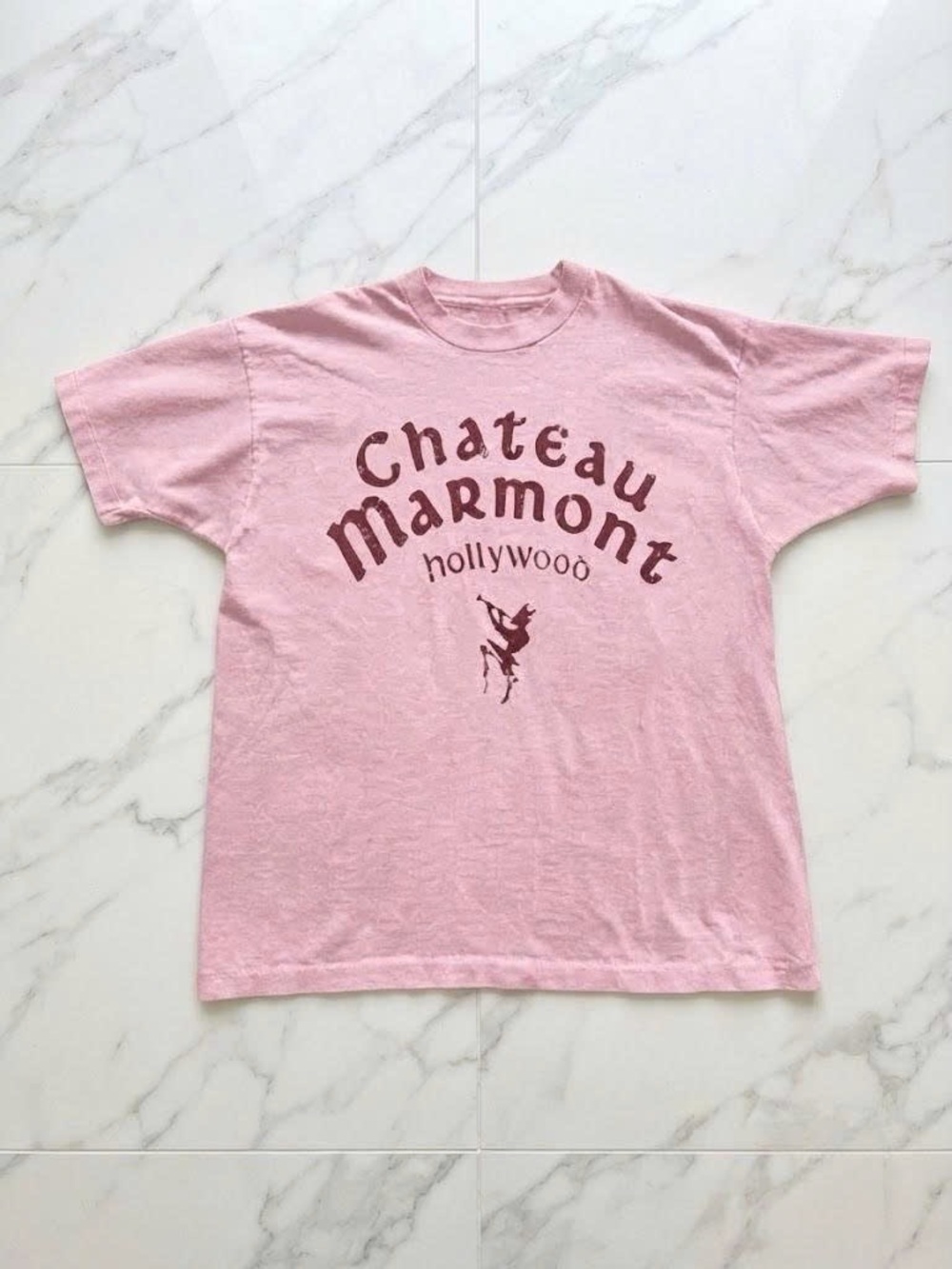 Vintage Chateau Marmont Hollywood Pink Graphic Tee